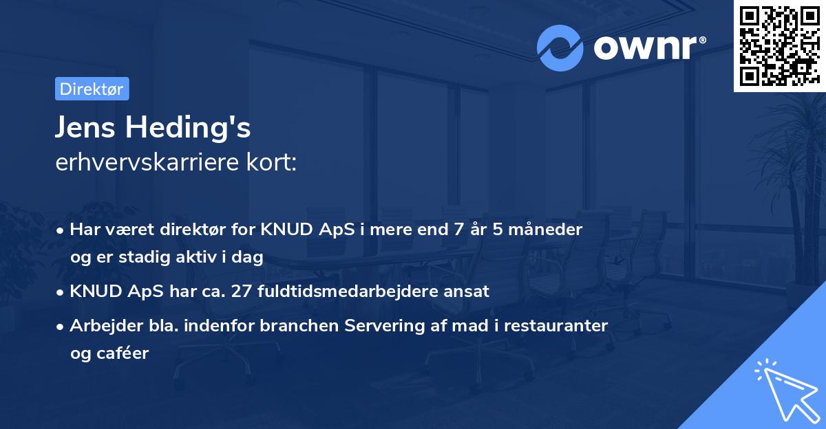 Jens Heding's erhvervskarriere kort