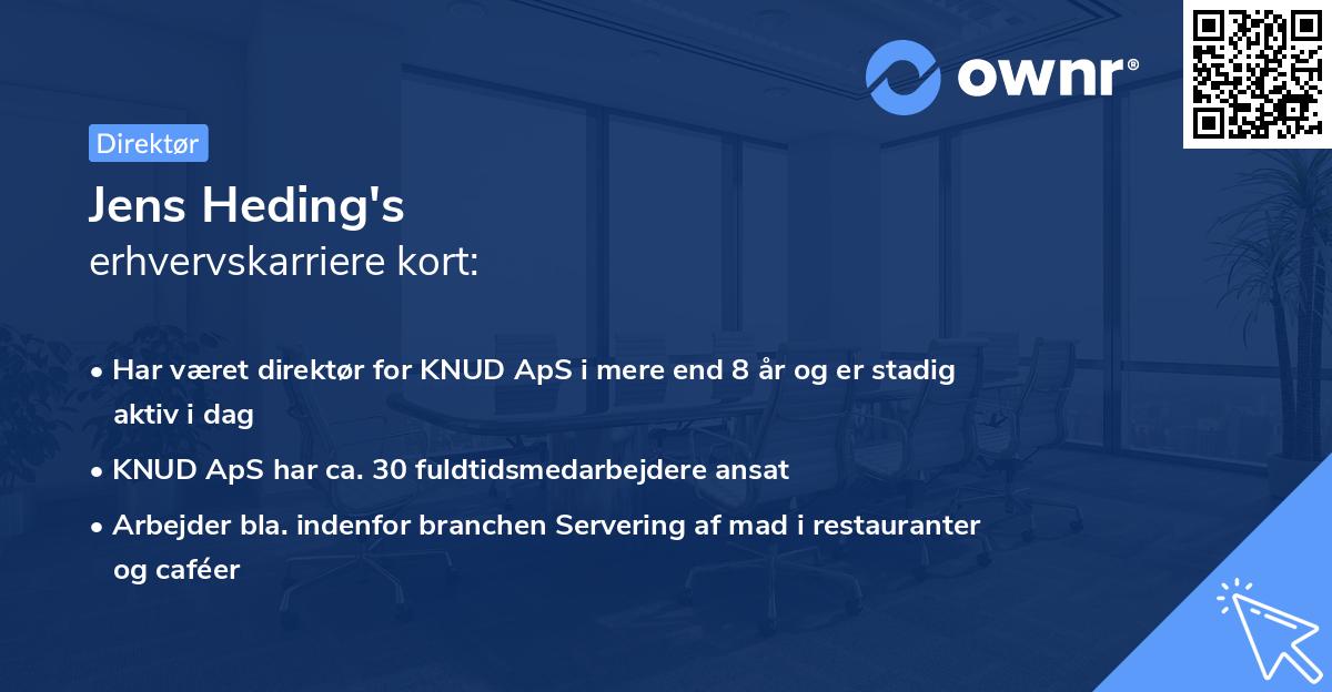 Jens Heding's erhvervskarriere kort