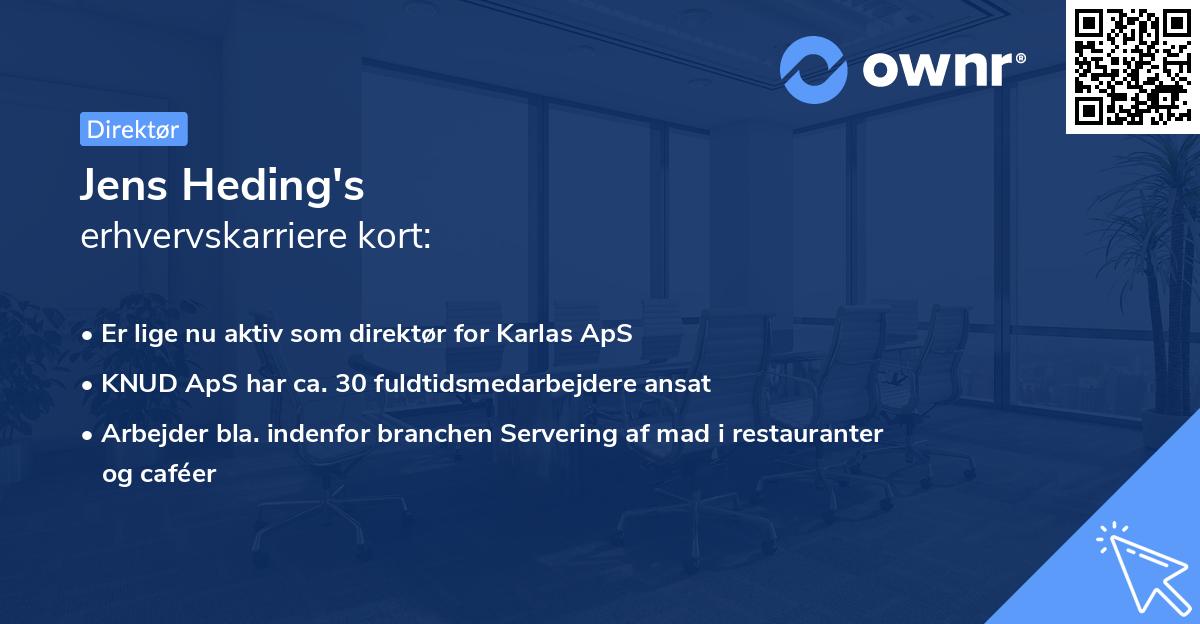 Jens Heding's erhvervskarriere kort