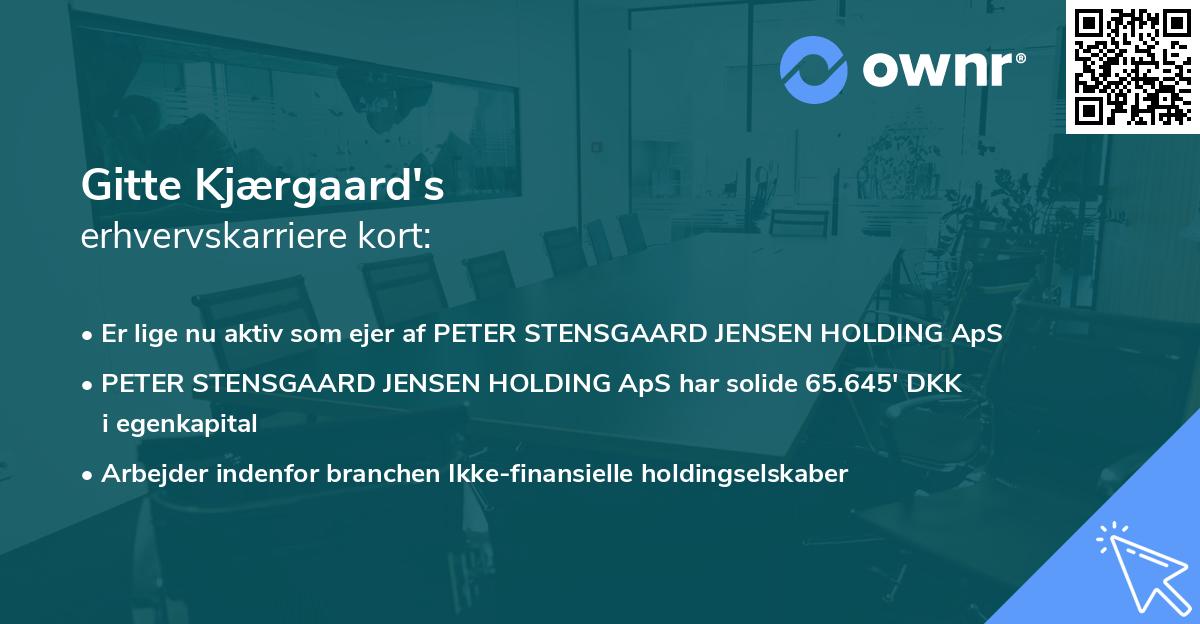 Gitte Kjærgaard's erhvervskarriere kort