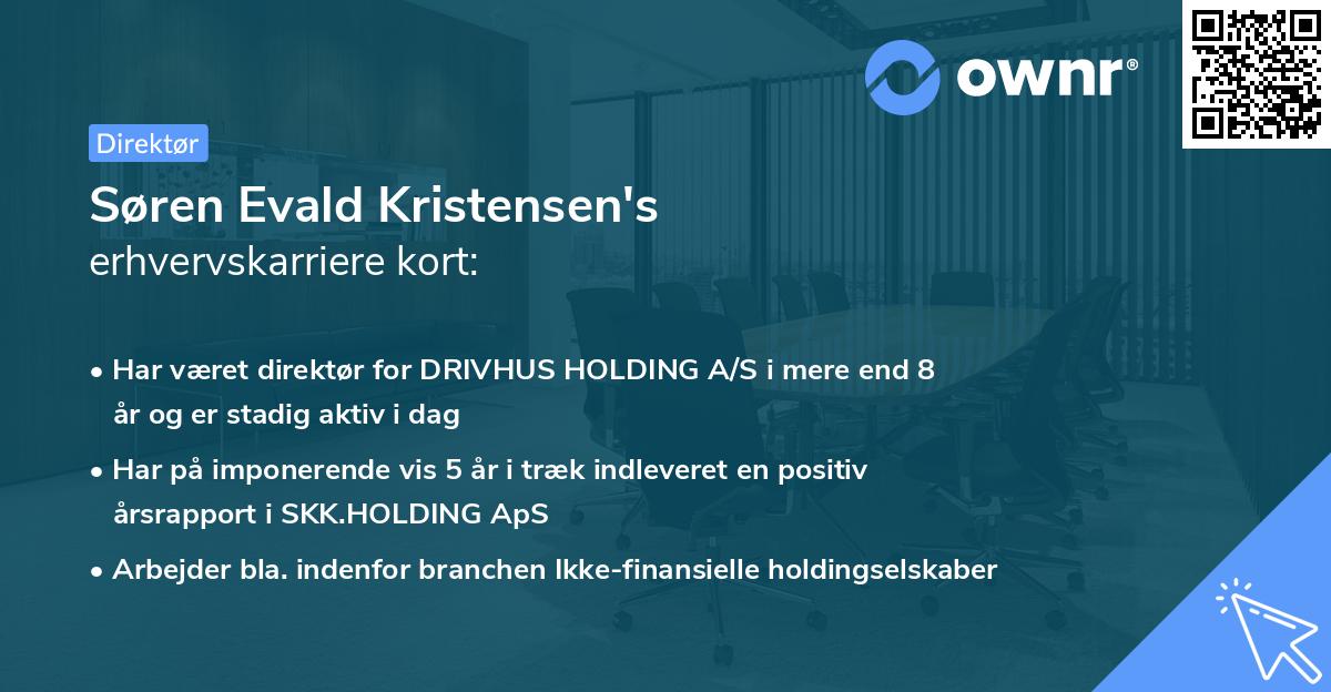 Søren Evald Kristensen's erhvervskarriere kort