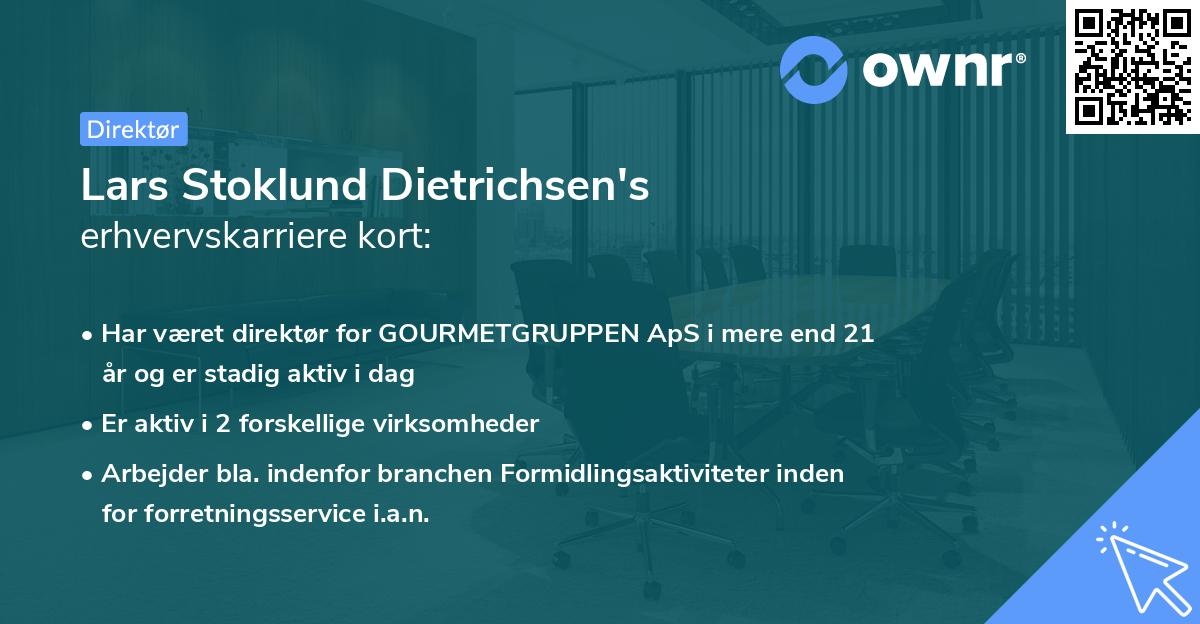 Lars Stoklund Dietrichsen's erhvervskarriere kort
