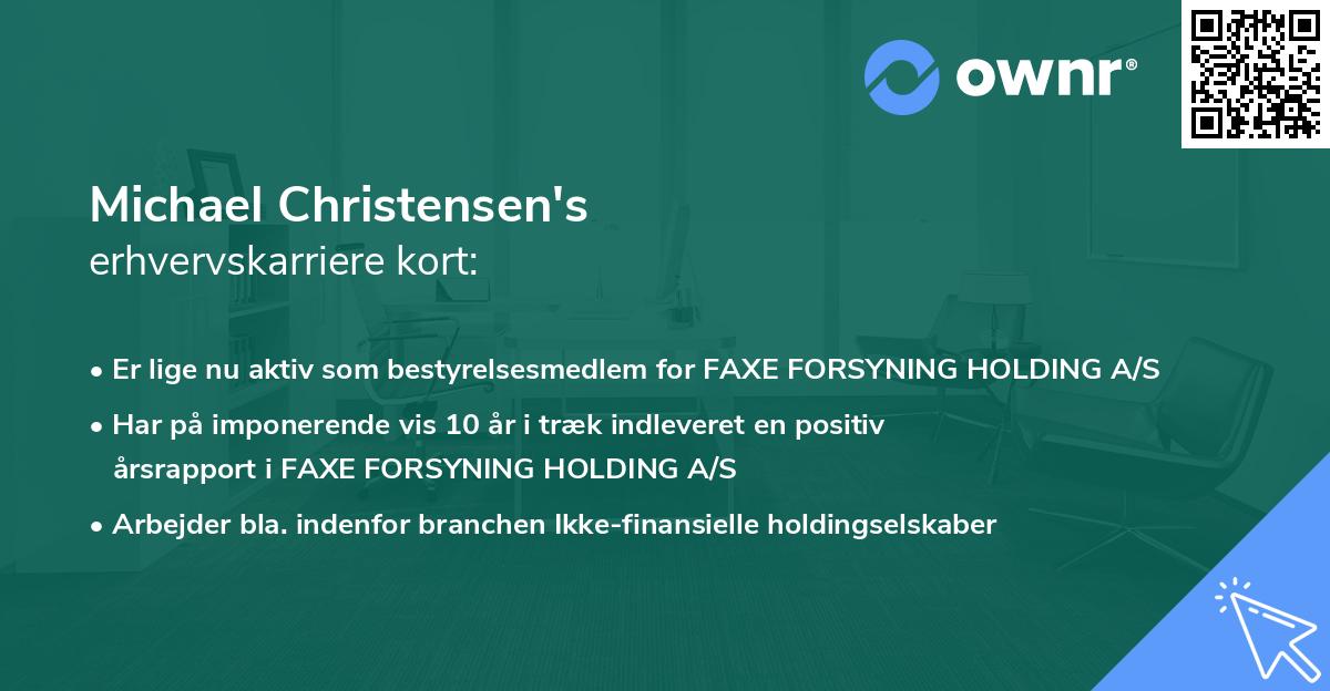 Michael Christensen's erhvervskarriere kort