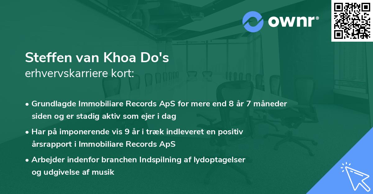Steffen van Khoa Do's erhvervskarriere kort
