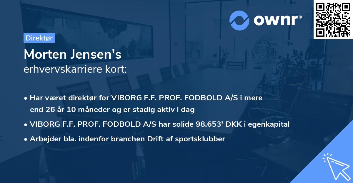 Morten Jensen's erhvervskarriere kort