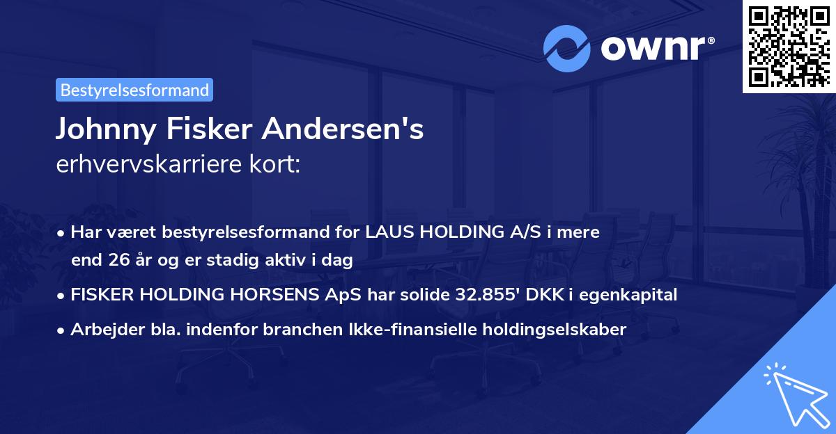 Johnny Fisker Andersen's erhvervskarriere kort