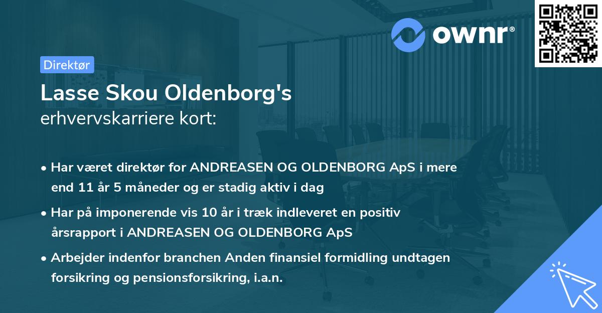 Lasse Skou Oldenborg's erhvervskarriere kort