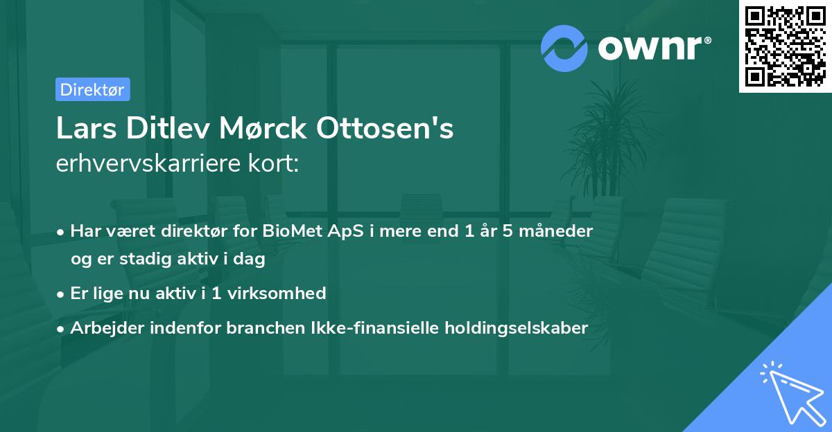 Lars Ditlev Mørck Ottosen's erhvervskarriere kort