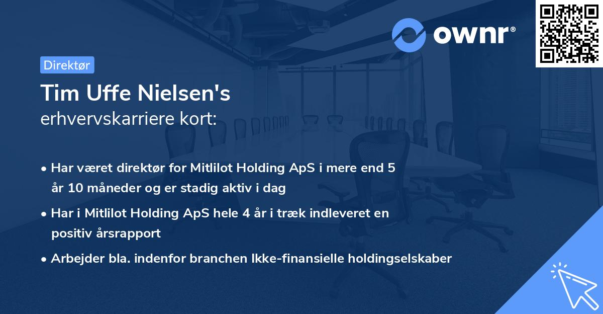 Tim Uffe Nielsen's erhvervskarriere kort