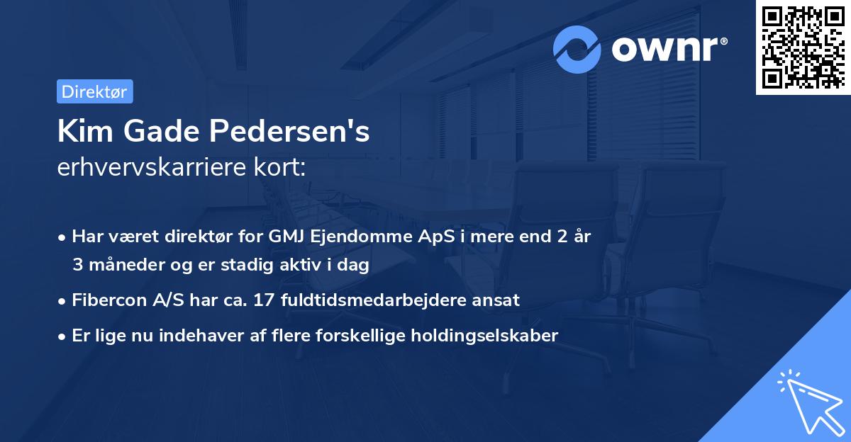 Kim Gade Pedersen's erhvervskarriere kort