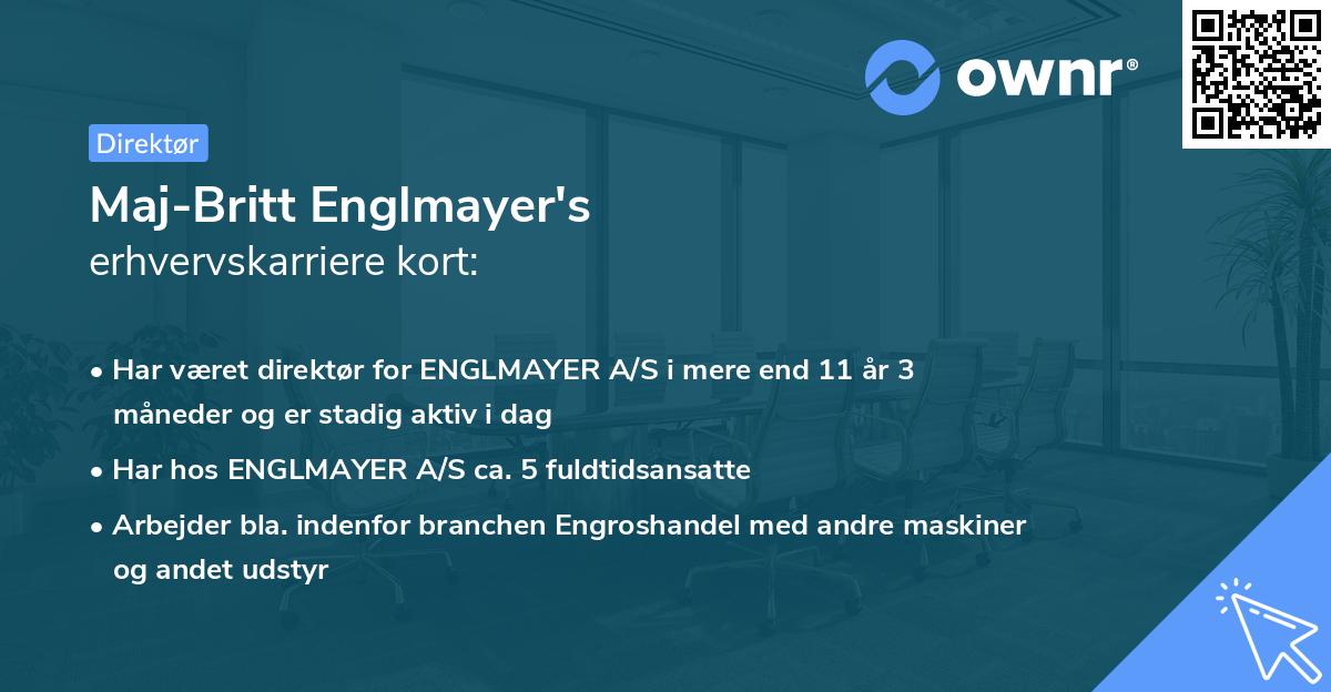 Maj-Britt Englmayer's erhvervskarriere kort