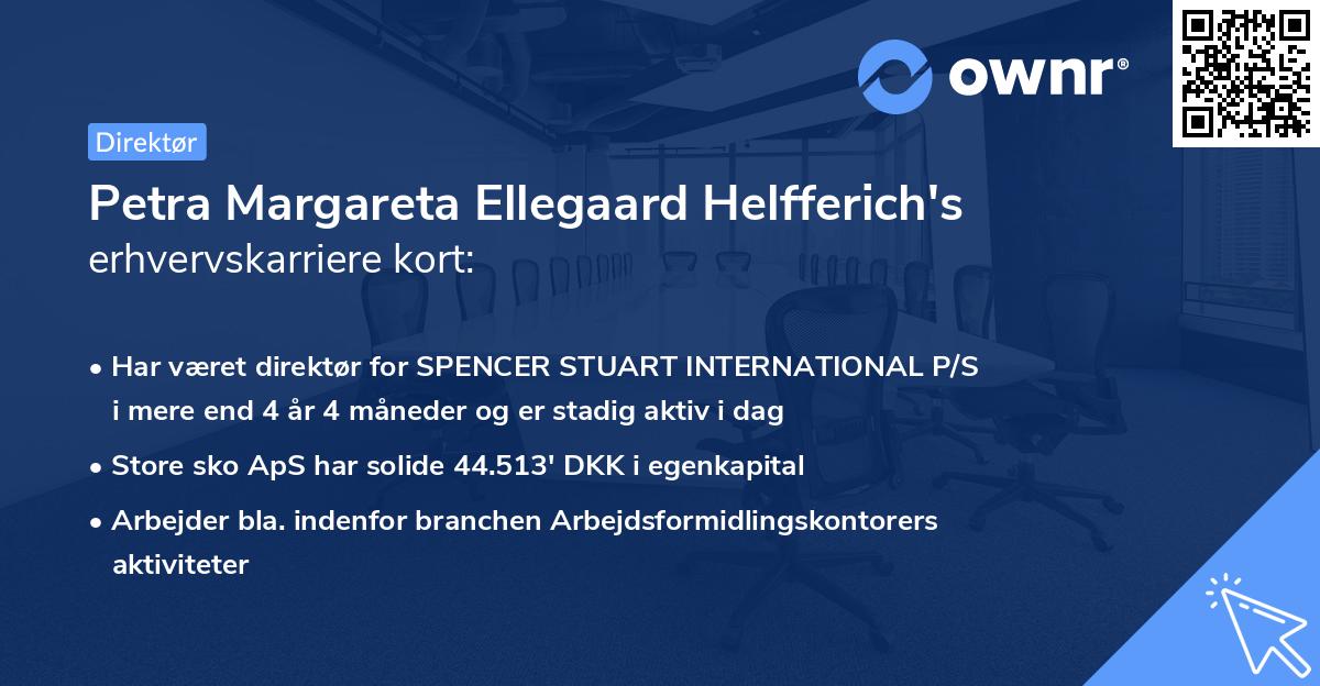 Petra Margareta Ellegaard Helfferich's erhvervskarriere kort