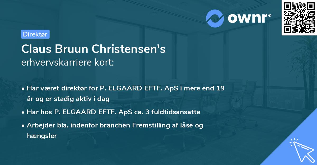 Claus Bruun Christensen's erhvervskarriere kort