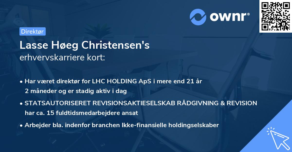 Lasse Høeg Christensen's erhvervskarriere kort