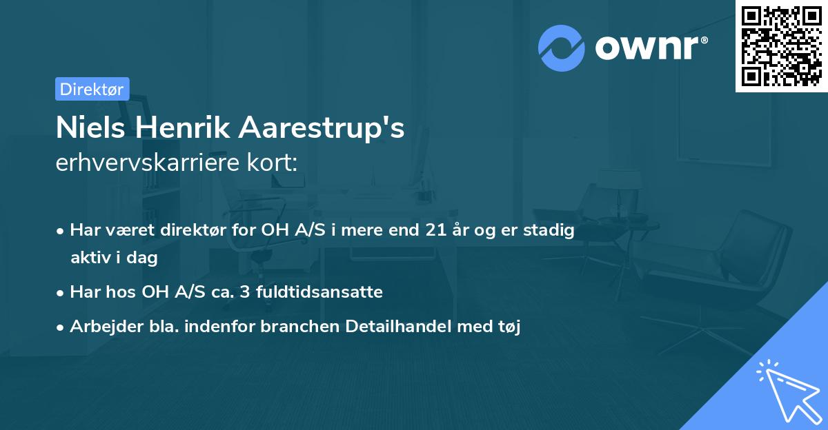 Niels Henrik Aarestrup's erhvervskarriere kort