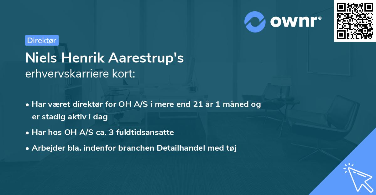 Niels Henrik Aarestrup's erhvervskarriere kort