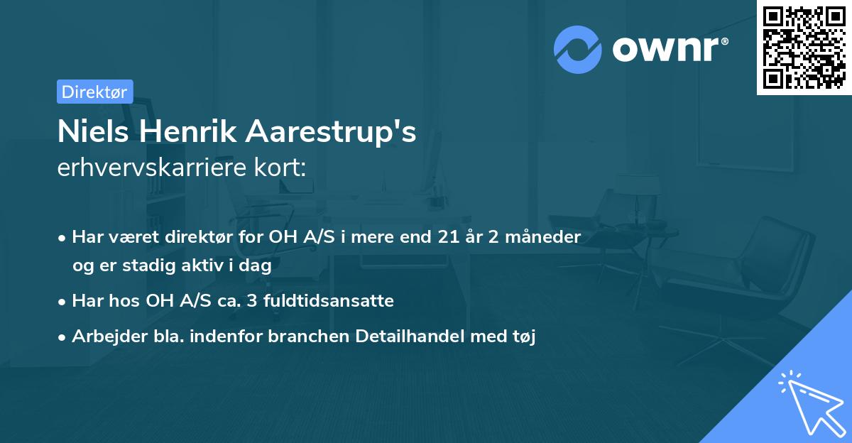 Niels Henrik Aarestrup's erhvervskarriere kort