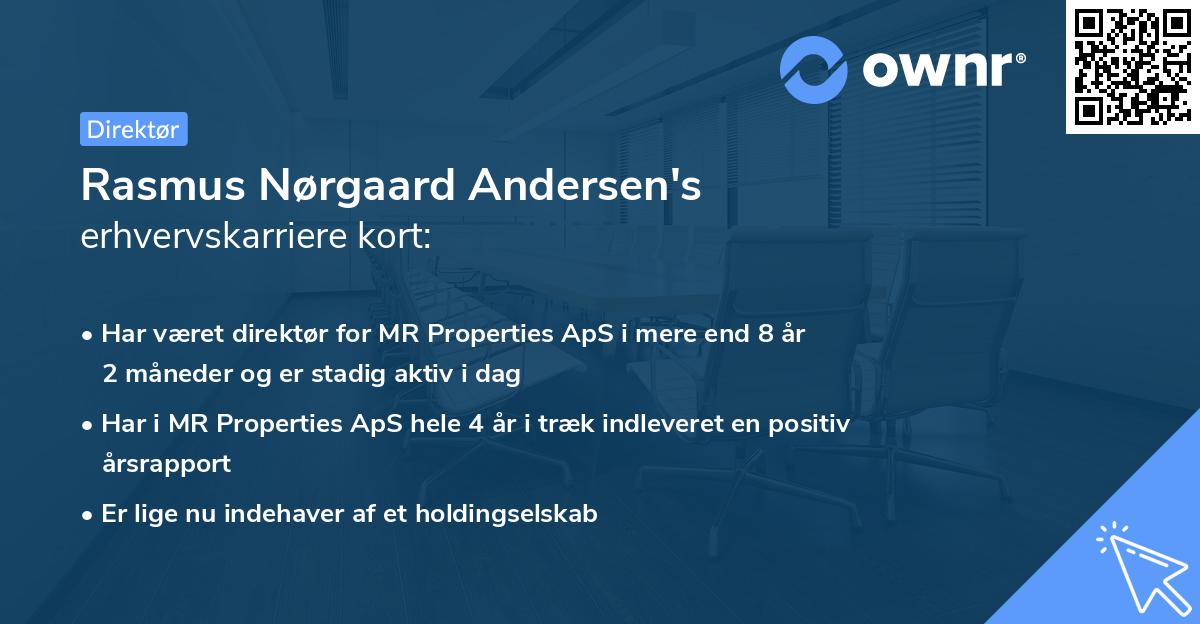 Rasmus Nørgaard Andersen's erhvervskarriere kort