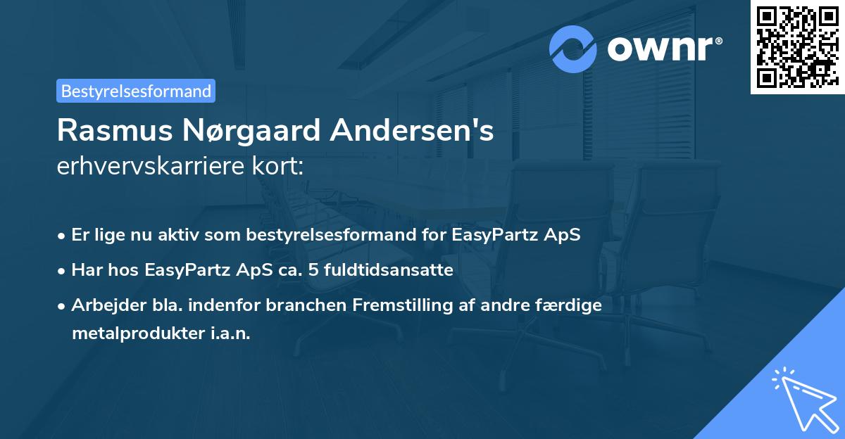 Rasmus Nørgaard Andersen's erhvervskarriere kort