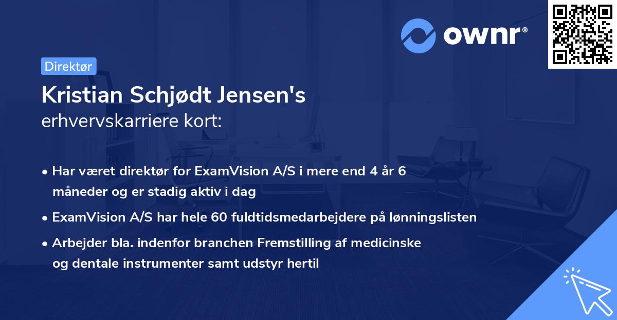 Kristian Schjødt Jensen's erhvervskarriere kort