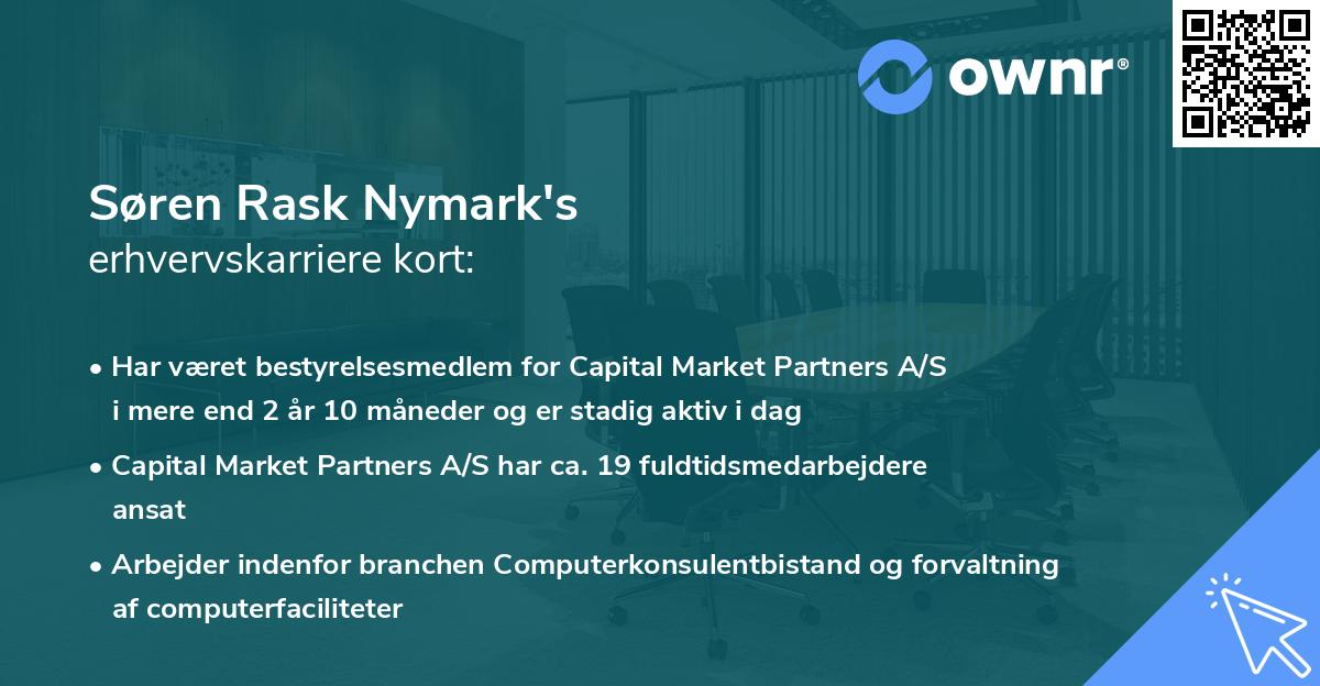 Søren Rask Nymark's erhvervskarriere kort