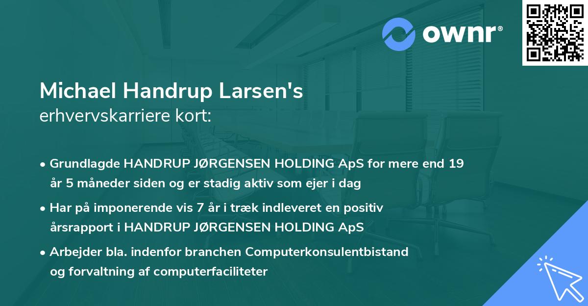 Michael Handrup Larsen's erhvervskarriere kort