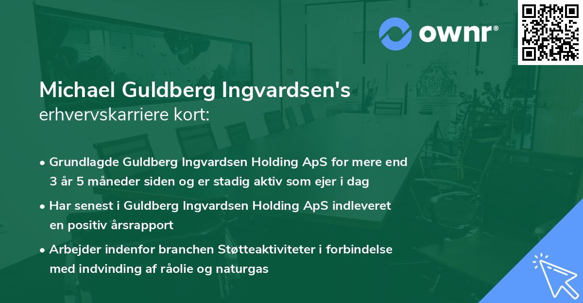Michael Guldberg Ingvardsen's erhvervskarriere kort