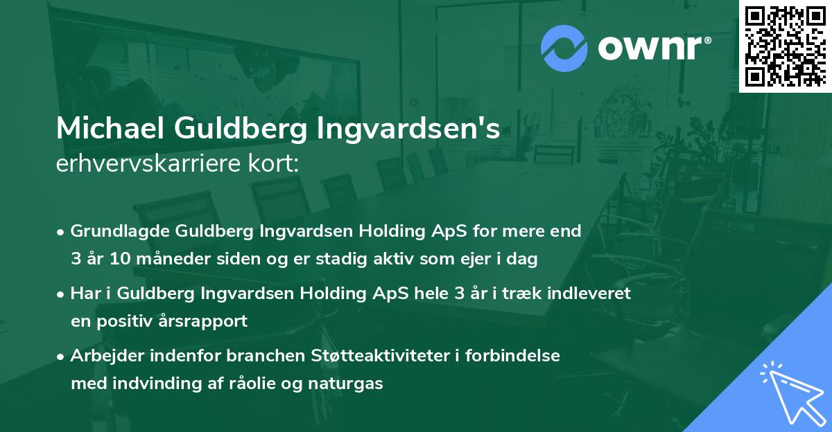 Michael Guldberg Ingvardsen's erhvervskarriere kort