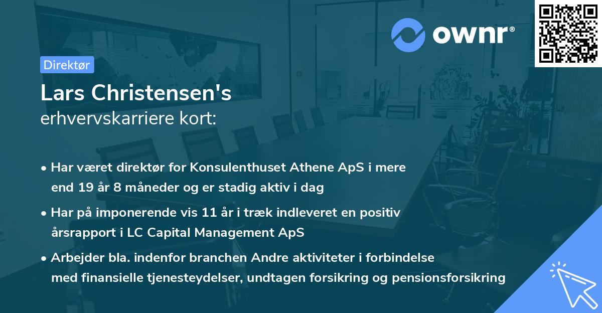 Lars Christensen's erhvervskarriere kort