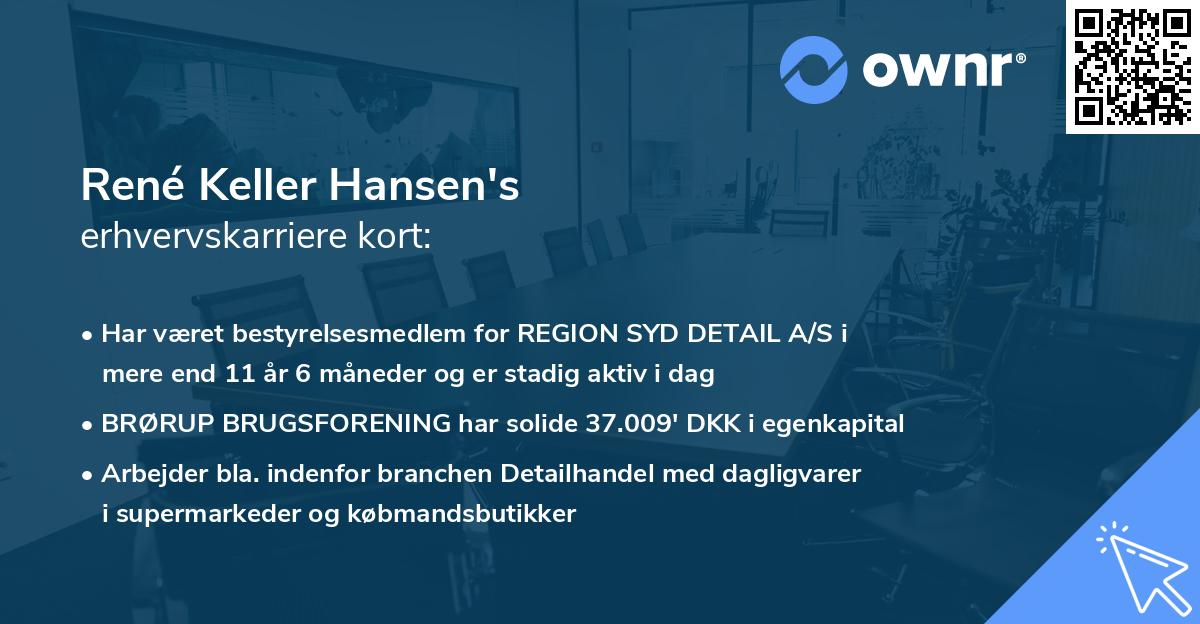 René Keller Hansen's erhvervskarriere kort