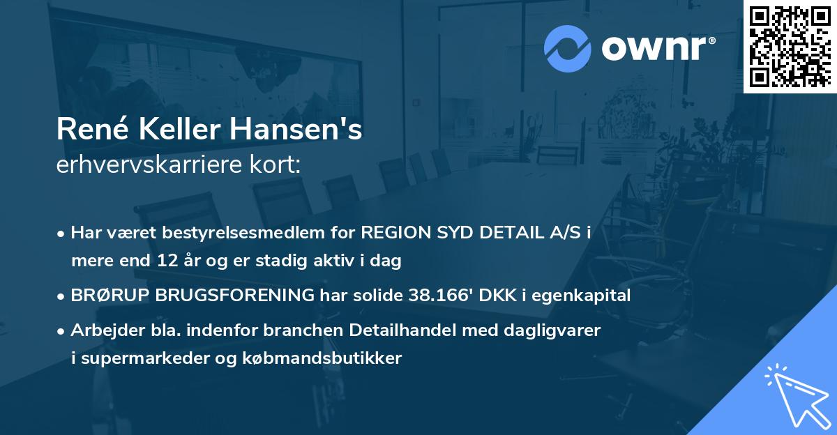 René Keller Hansen's erhvervskarriere kort