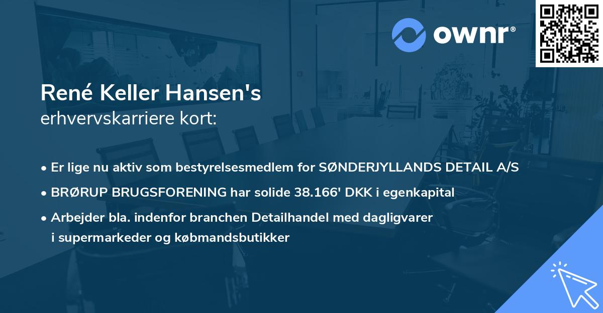 René Keller Hansen's erhvervskarriere kort
