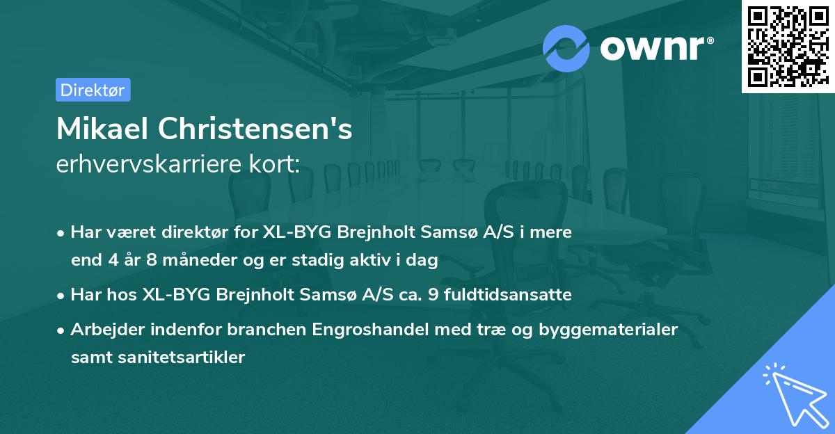 Mikael Christensen's erhvervskarriere kort