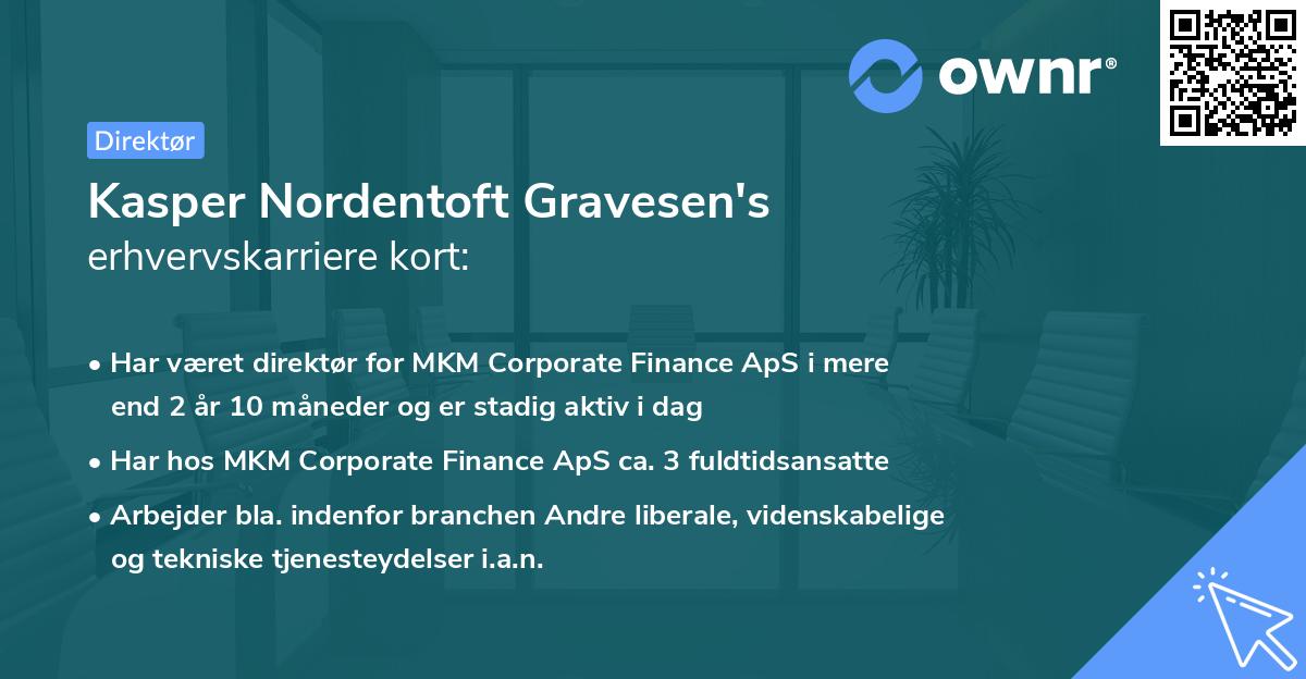 Kasper Nordentoft Gravesen's erhvervskarriere kort