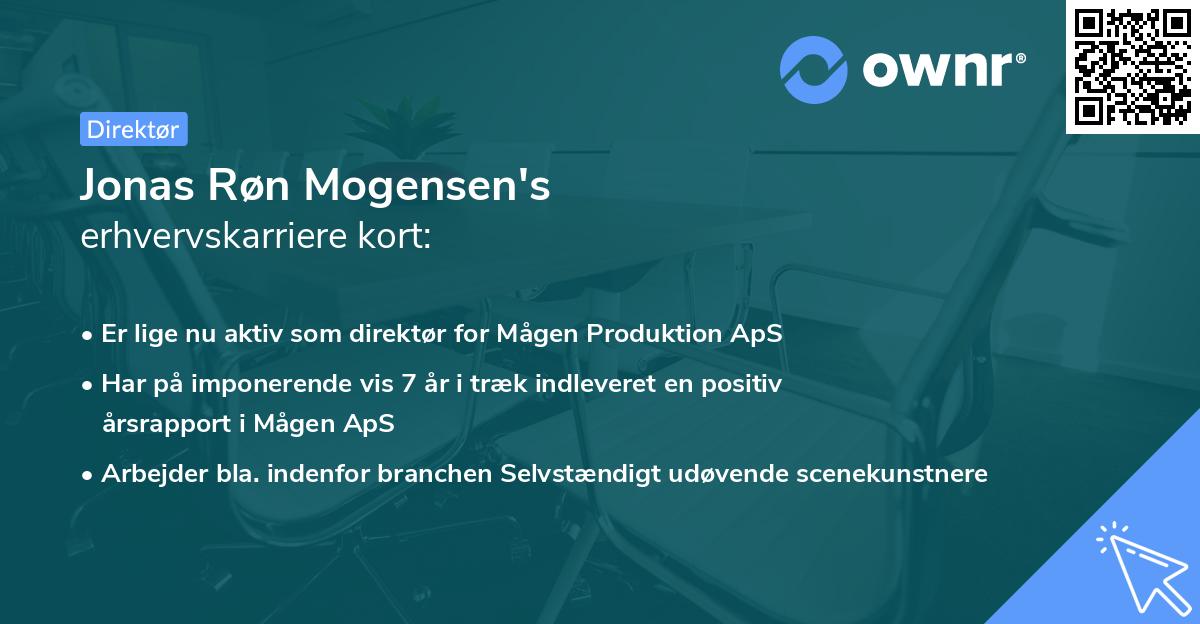 Jonas Røn Mogensen's erhvervskarriere kort