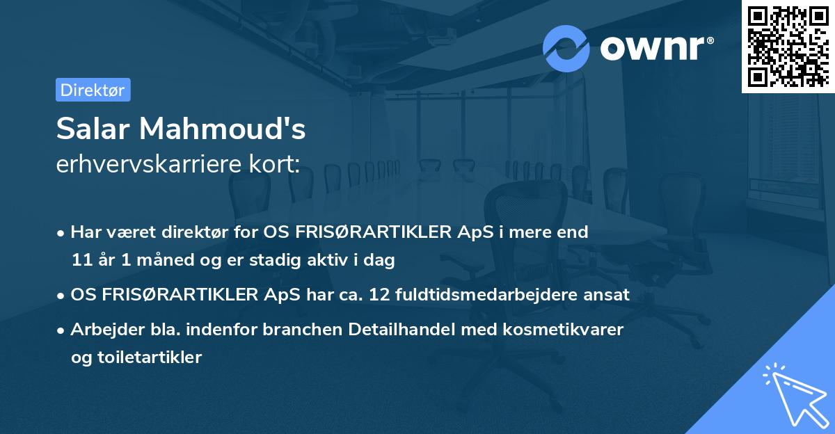 Salar Mahmoud's erhvervskarriere kort