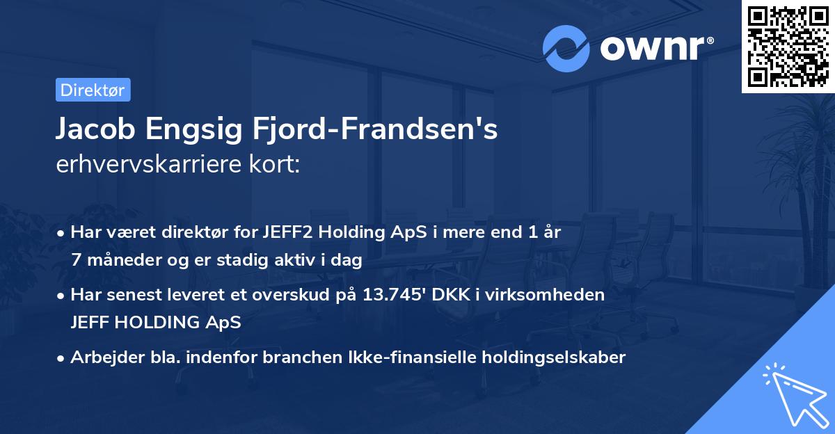 Jacob Engsig Fjord-Frandsen's erhvervskarriere kort