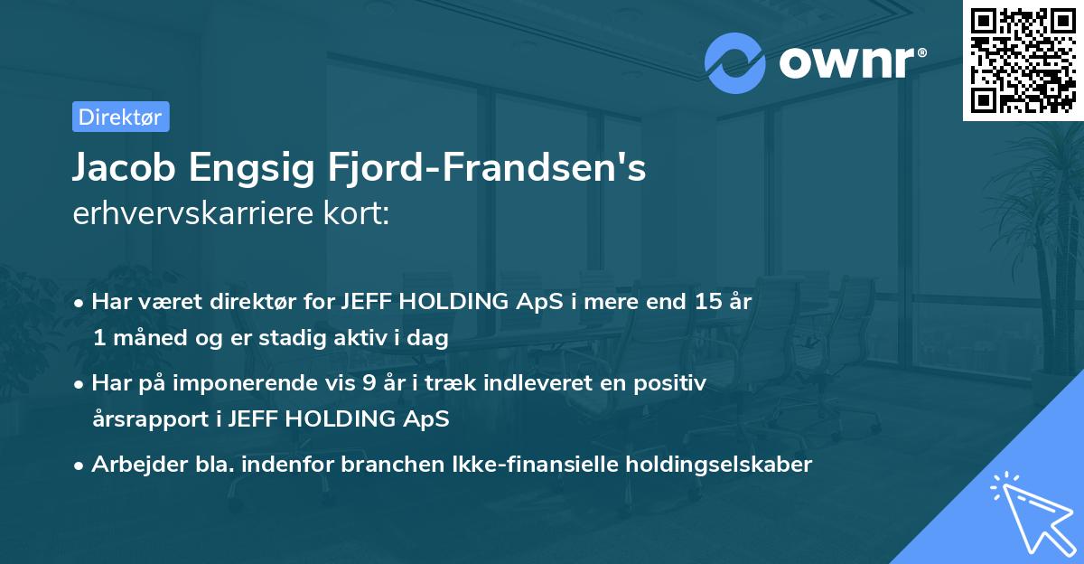 Jacob Engsig Fjord-Frandsen's erhvervskarriere kort