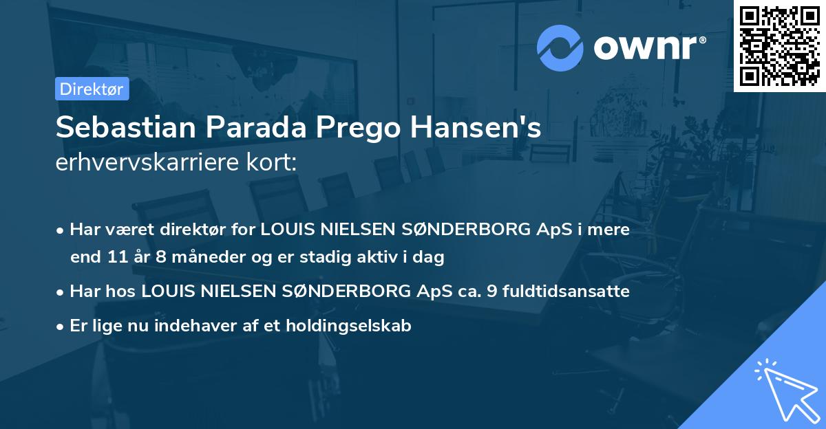 Sebastian Parada Prego Hansen's erhvervskarriere kort