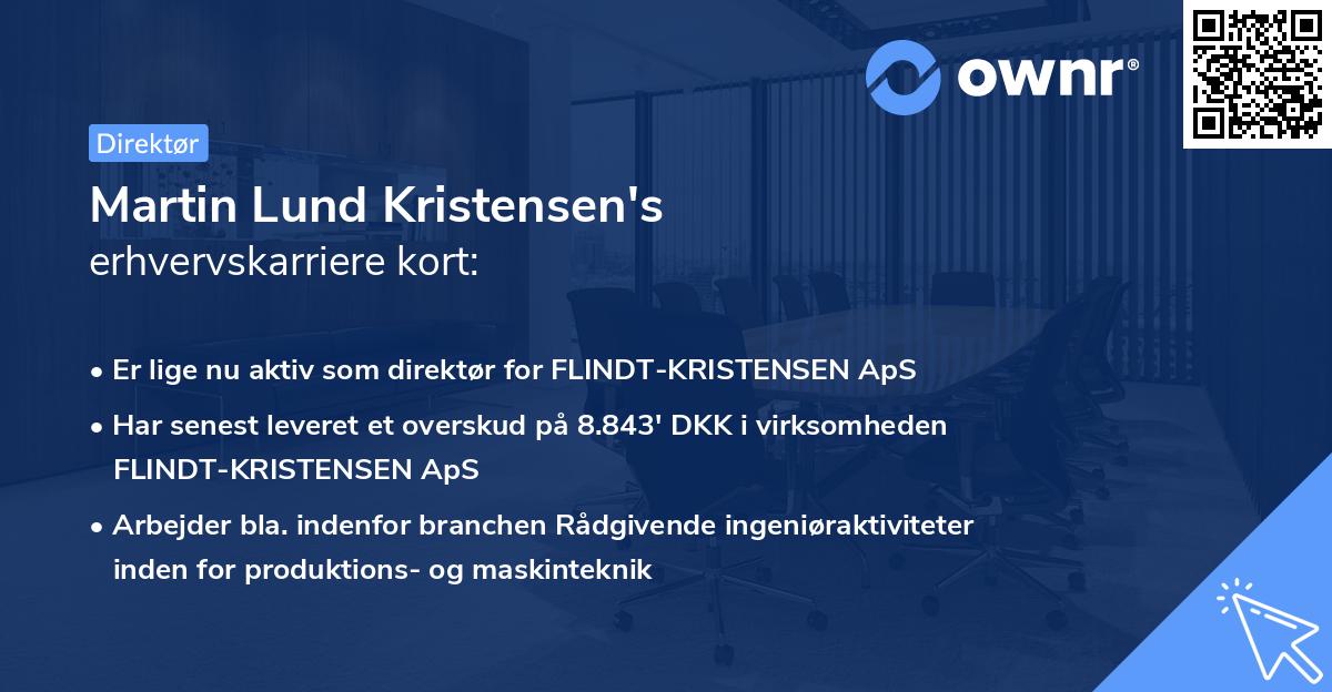 Martin Lund Kristensen's erhvervskarriere kort