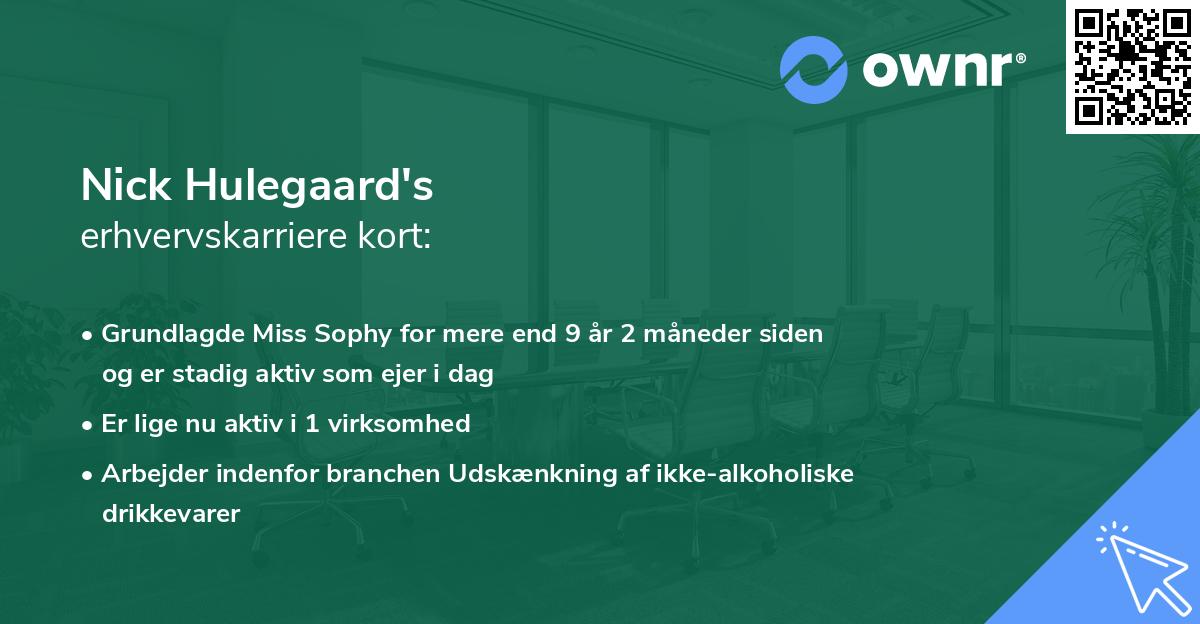 Nick Hulegaard's erhvervskarriere kort