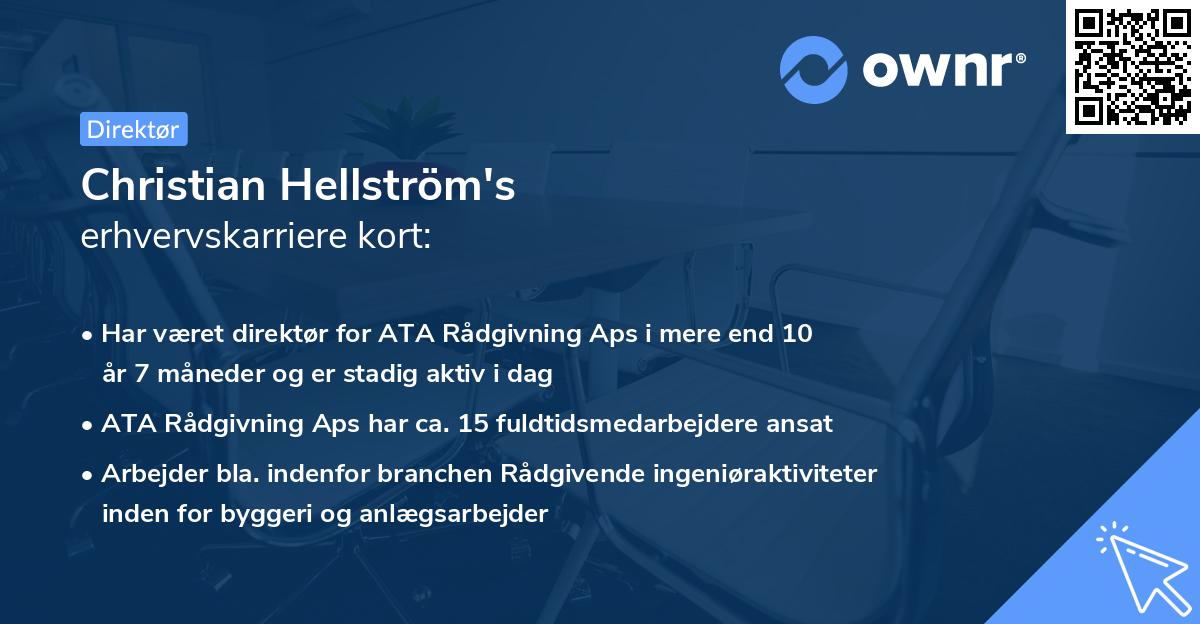 Christian Hellström's erhvervskarriere kort