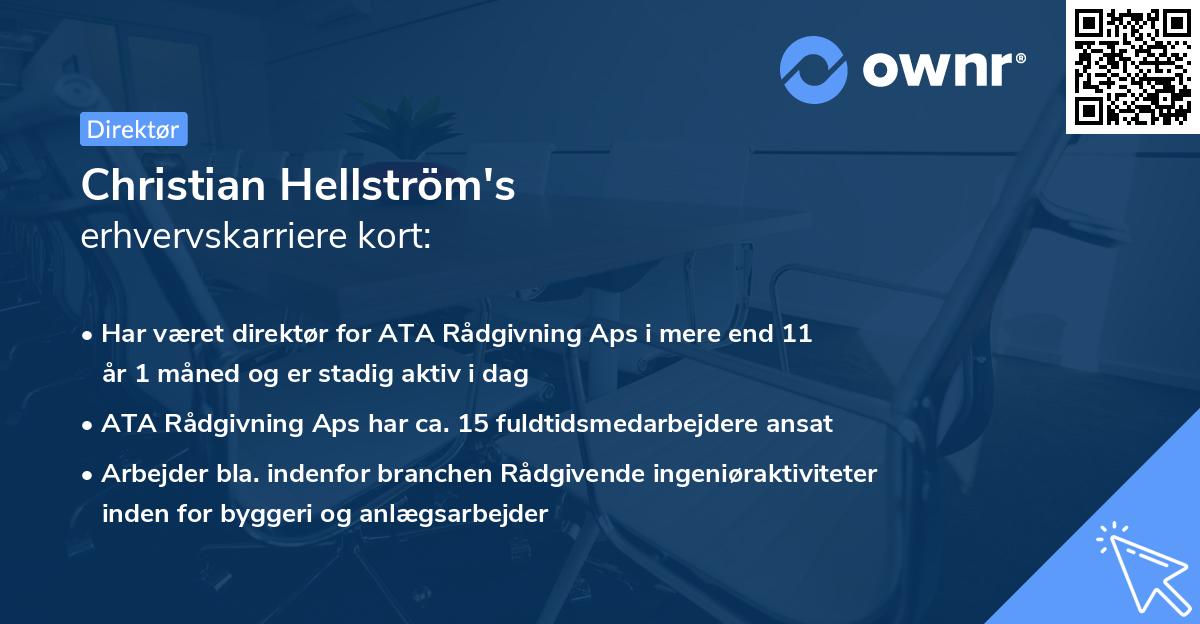 Christian Hellström's erhvervskarriere kort