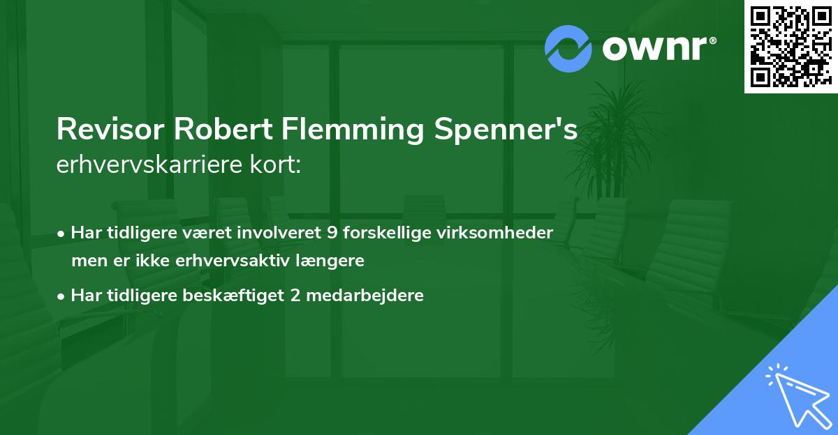 Revisor Robert Flemming Spenner's erhvervskarriere kort