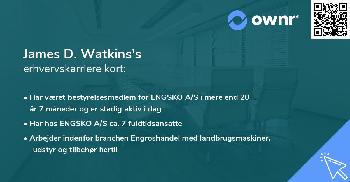 James D. Watkins's erhvervskarriere kort