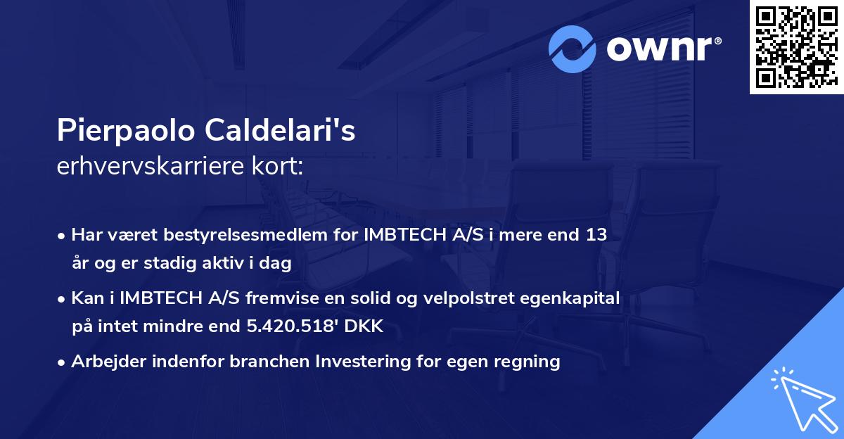 Pierpaolo Caldelari's erhvervskarriere kort