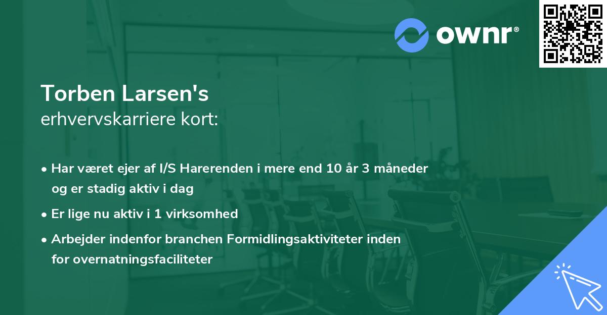 Torben Larsen's erhvervskarriere kort