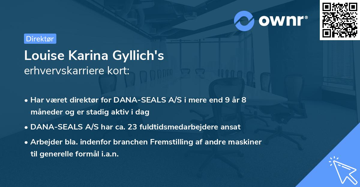Louise Karina Gyllich's erhvervskarriere kort