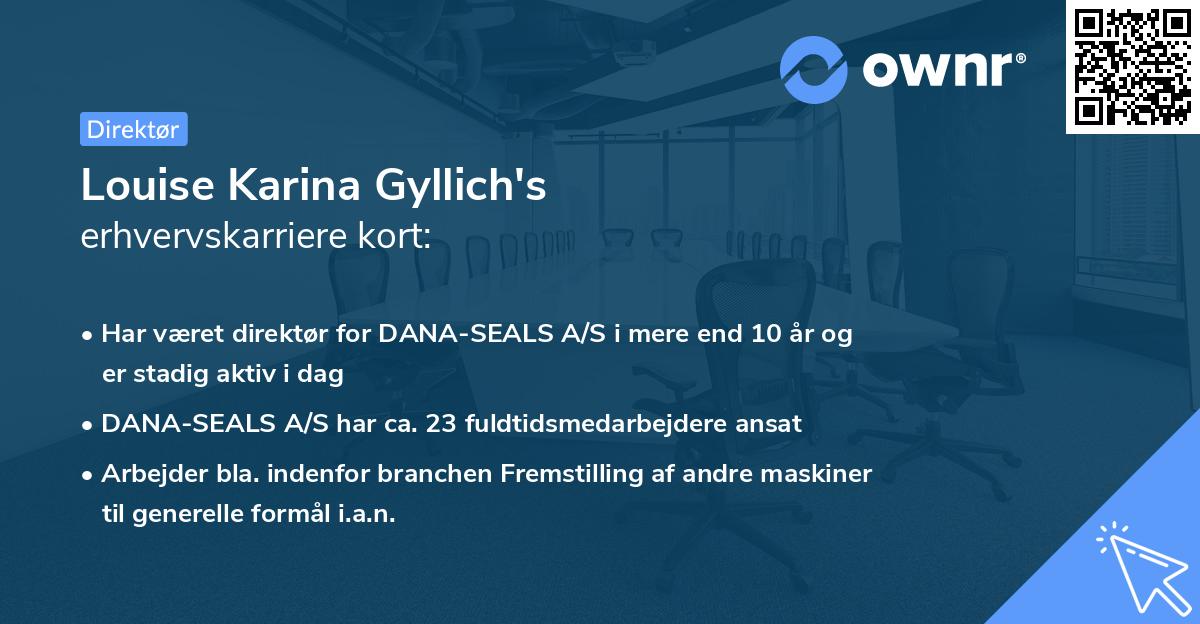 Louise Karina Gyllich's erhvervskarriere kort