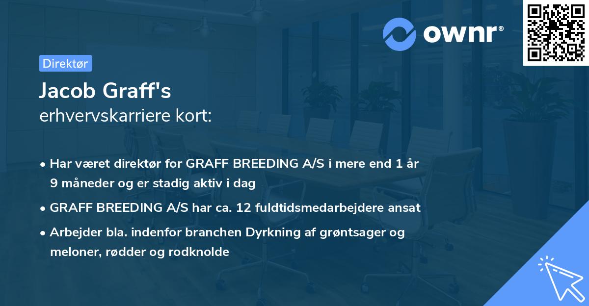 Jacob Graff's erhvervskarriere kort